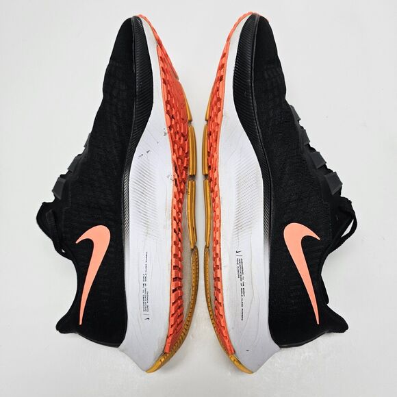 Nike Air Zoom Pegasus 37 Black Bright Mango Mens Size 14 BQ9646-010 - Picture 5 of 8